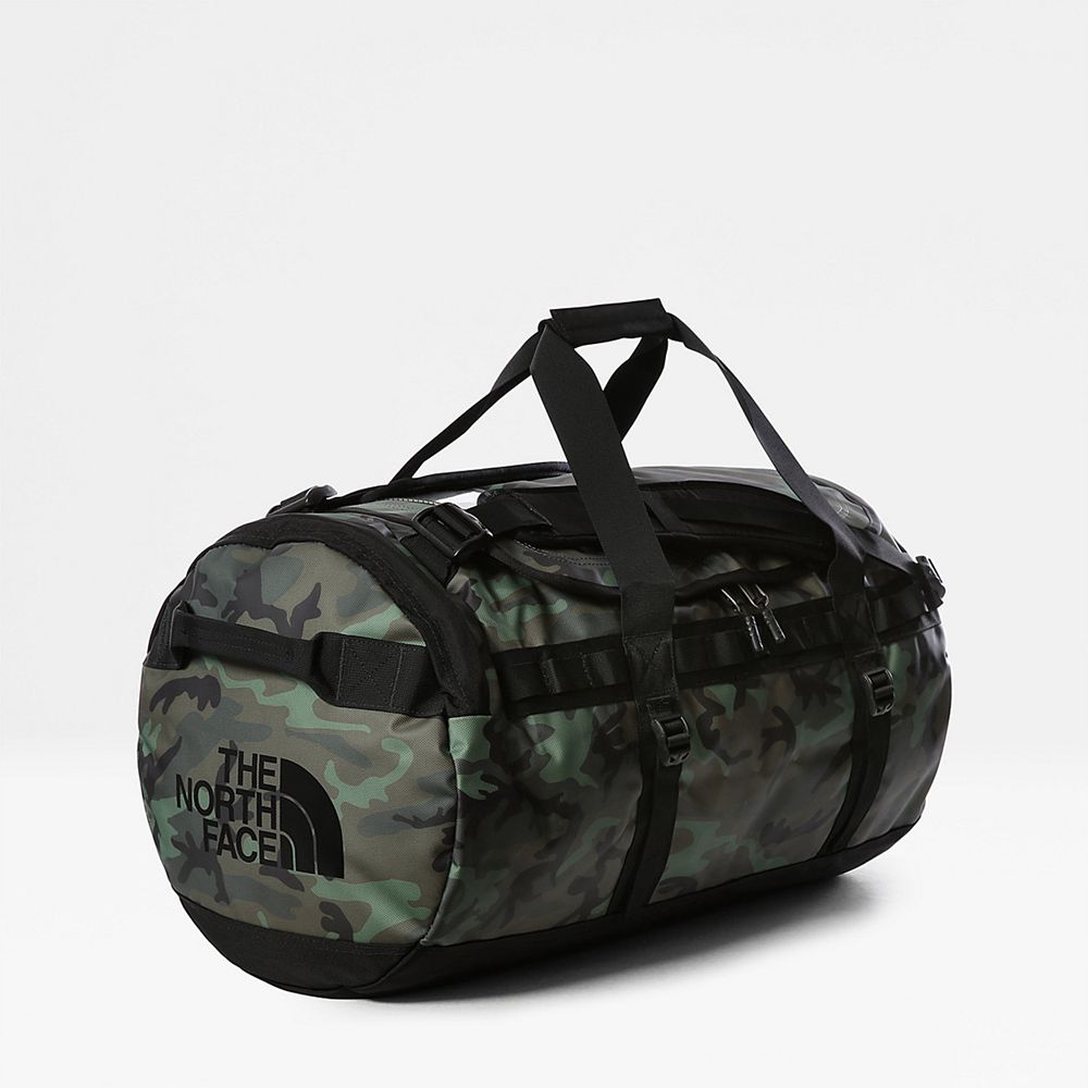 The North Face Duffel Bag Mens Australia - The North Face Base Camp - Medium Green / Camo Print / Bl